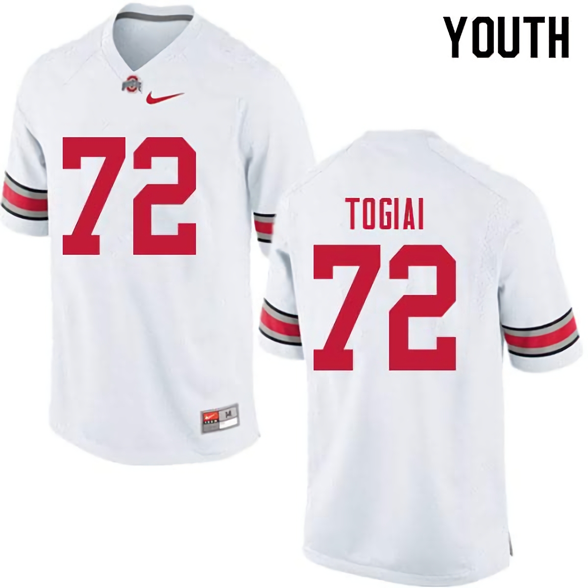 Tommy Togiai Ohio State Buckeyes Youth NCAA #72 Nike White College Stitched Football Jersey CIS0356RG